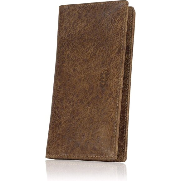 Other - RFID Blocking Mens Genuine leather Bifold Long Wallet KHAKI